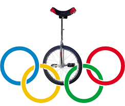 unicycle olympic rings